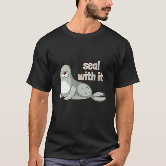 Siegel Mit Es Ozean Seelöwe T-Shirt (Vorderseite)
