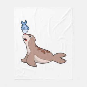 Siegel mit Fisch (2).PNG Fleecedecke