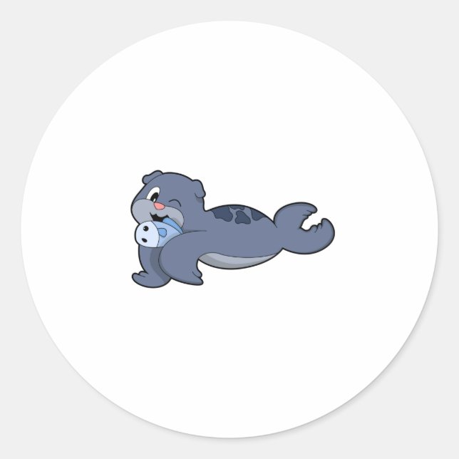 Siegel mit Fisch (3).PNG Runder Aufkleber (Vorderseite)