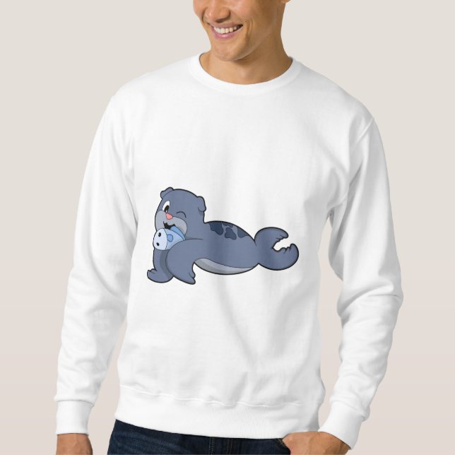 Siegel mit Fisch (3).PNG Sweatshirt (Vorderseite)