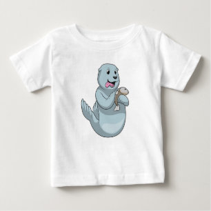 Siegel mit Fisch Baby T-shirt