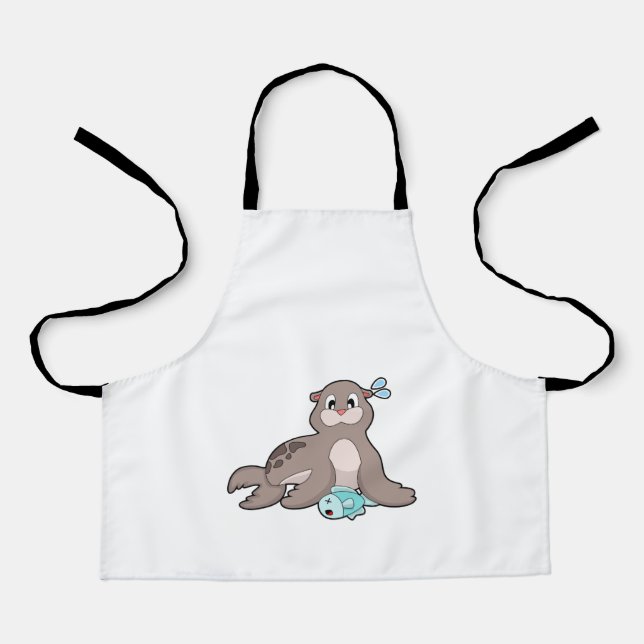 Siegel mit Fisch Schürze (Vorderseite)