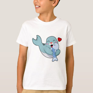 Siegel mit Fisch T-Shirt