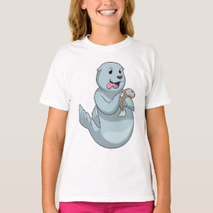 Siegel mit Fisch T-Shirt