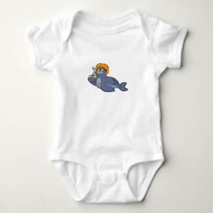 Siegel mit Kokosnuss Baby Strampler