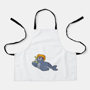 Siegel mit Kokosnuss Schürze