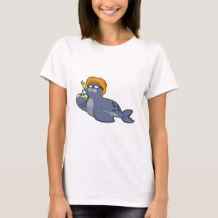Siegel mit Kokosnuss T-Shirt