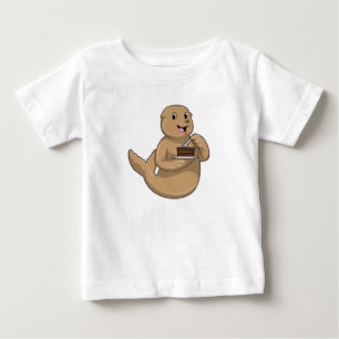 Siegel mit Kuchen Baby T-shirt