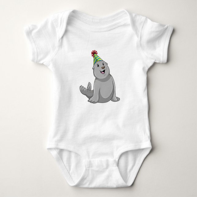 Siegel mit Party hat Party Baby Strampler (Vorderseite)