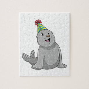 Siegel mit Party hat Party Puzzle
