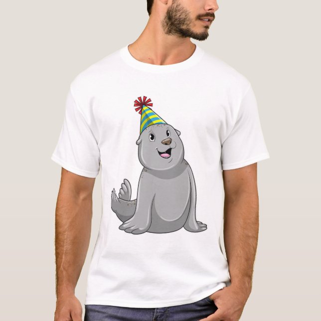 Siegel mit Party hat Party T-Shirt (Vorderseite)