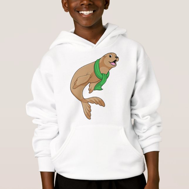 Siegel mit Scarf Hoodie (Vorderseite)