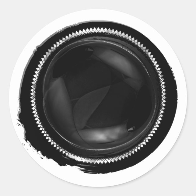 Siegel mit schwarzer Tinte für die Farbabdeckung Runder Aufkleber (Vorderseite)