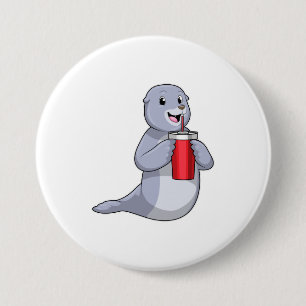 Siegel mit Trinktasse Button