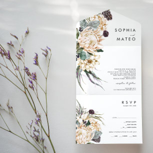 Siegel mit weißem Foto und senden All In One Einladung