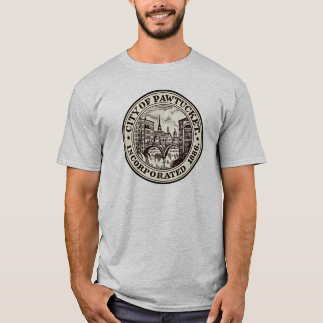 Siegel Pawtucket, Insel Rhode T-Shirt (Vorderseite)