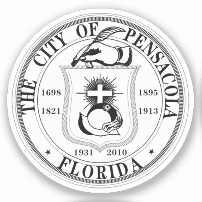Siegel Pensacola, Florida Aufkleber (Vorderseite)