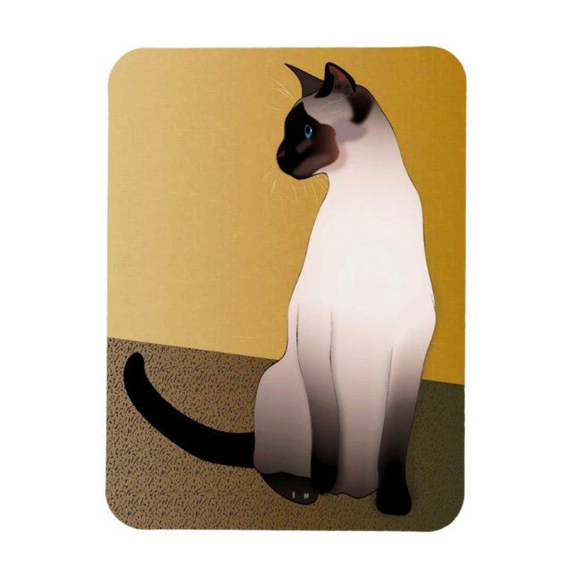 Siegel Point Siamese Cat Magnet (Vertikal)
