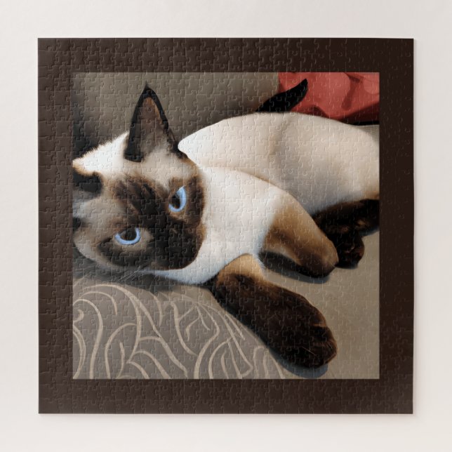 Siegel Point Siamese Digitales Portrait Puzzle (Vertikal)