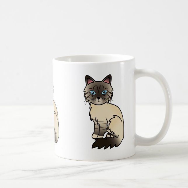 Siegel Point Tabby Birman / Ragdoll Cat Tasse (Rechts)