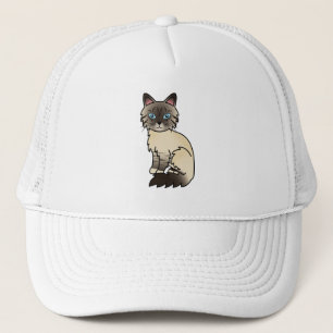 Siegel Point Tabby Birman / Ragdoll Cat Truckerkappe