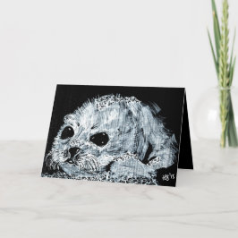 Siegel Pup Feiertagskarte