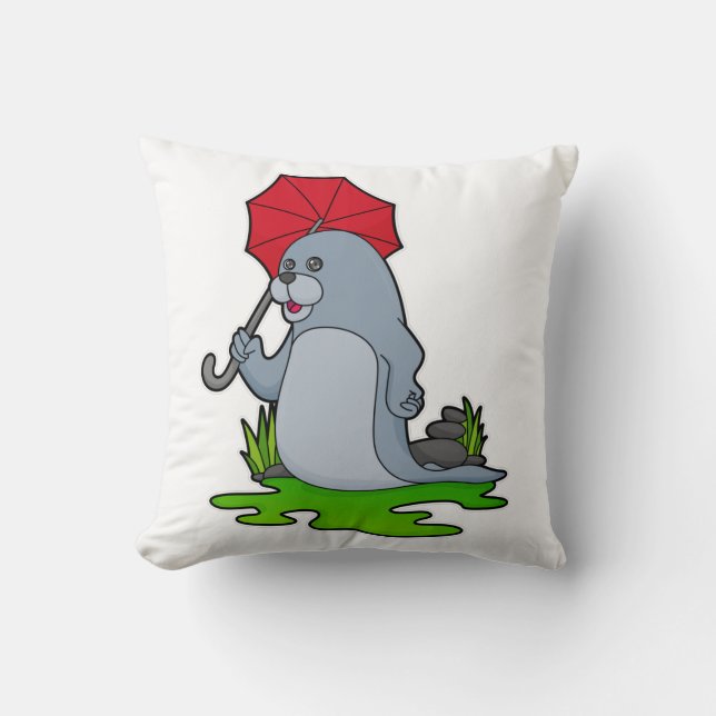 Siegel Regenschirm Kissen (Vorderseite)