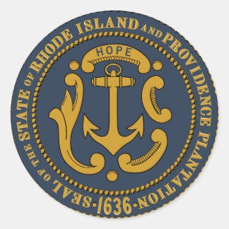 Siegel Rhode Island Runder Aufkleber