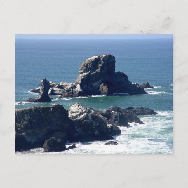 Siegel Rock on Oregon Coast Postkarte (Vorderseite)