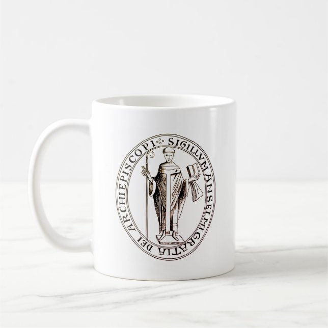 Siegel Saint Anselm von Canterbury Kaffeetasse (Links)