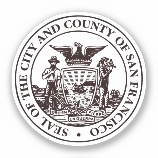 Siegel San Francisco, CA Aufkleber (Vorderseite)