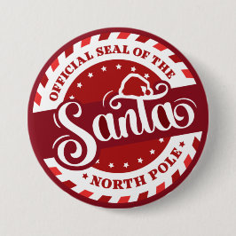 Siegel Santa North Pole Button
