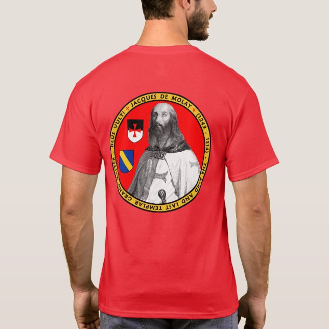 Siegel-Shirt Jacques De Molay Portrait T-Shirt (Rückseite)