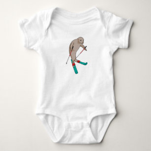 Siegel Skier Ski Baby Strampler
