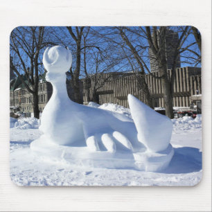 Siegel Snow Skulptur, Quebec, Kanada Mousepad