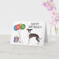 Siegel und Weißer Italienischer Windhund - Happy B