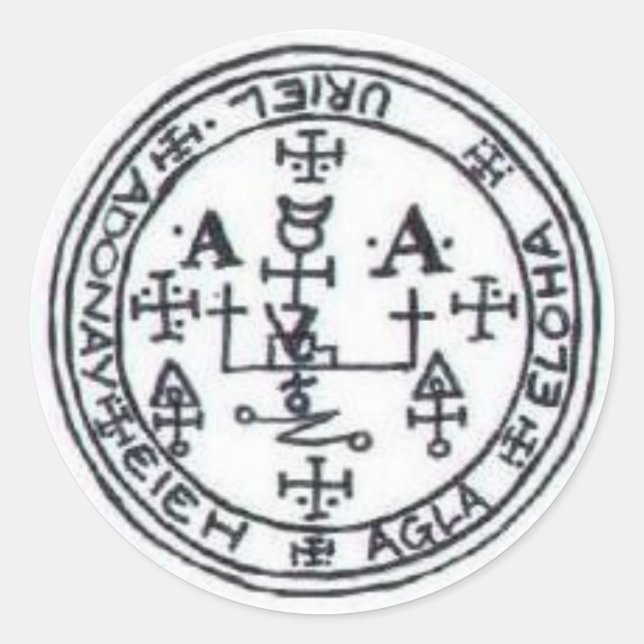 Siegel Uriel Runder Aufkleber (Vorderseite)