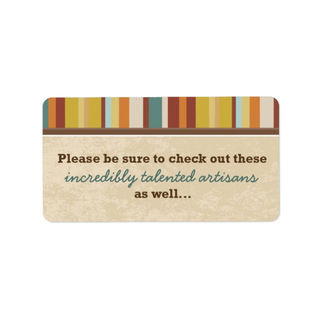 Siegel "Visitenkarte" (für Veranstaltungen) Adressaufkleber (Vorne)