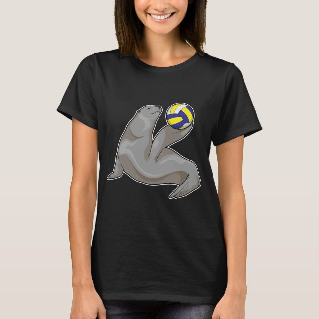 Siegel Volleyball-Spieler Volleyball T-Shirt (Vorderseite)
