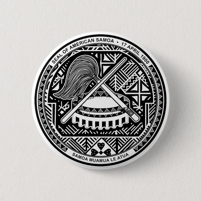 Siegel von Amerikanisch-Samoa Button (Vorderseite)