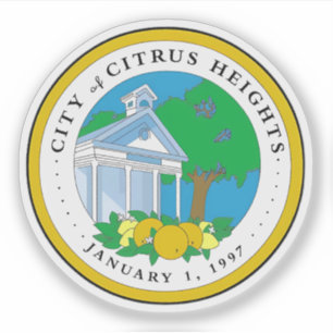 Siegel von Citrus Heights, Kalifornien, USA Aufkleber