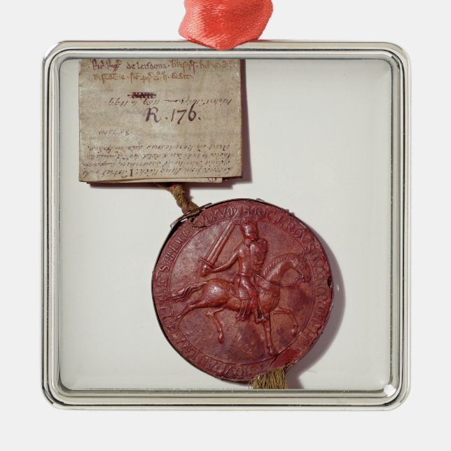 Siegel von König Richard I Silbernes Ornament (Vorne)