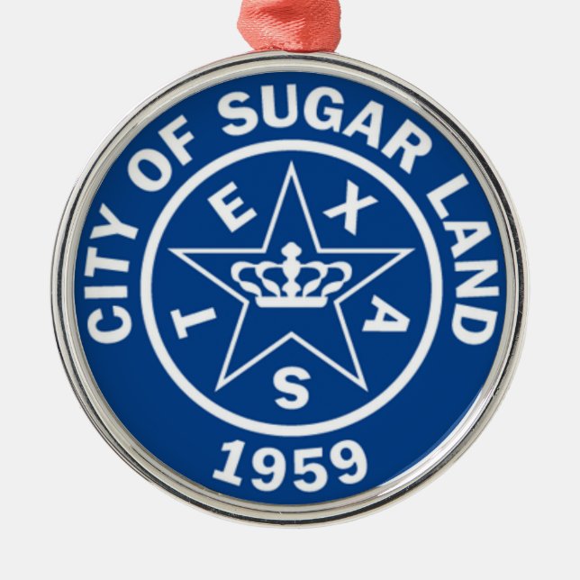 Siegel von Zuckerland (Texas) Ornament Aus Metall (Vorne)