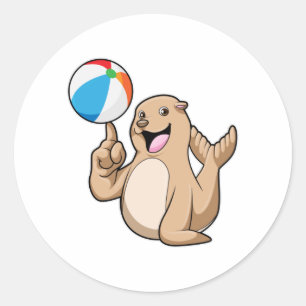 Siegel Wasserpolo Runder Aufkleber