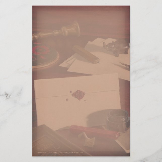 Siegelbuchstabe auf antikem briefpapier (Vorderseite)