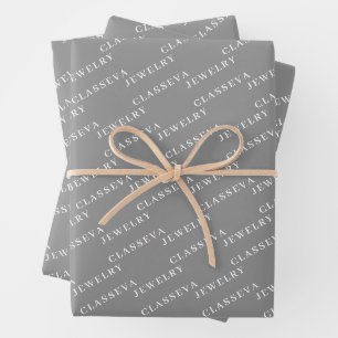 SIEGELN SIE IHR LOGO STILVOLL MODERN ELEGANT KLASS GESCHENKPAPIER SET