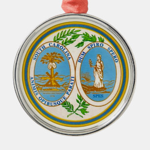 Siegels des Bundesstaates South Carolina  Ornament Aus Metall