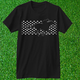 Siegendes Rennpferd auf Polka Dots T - Shirt