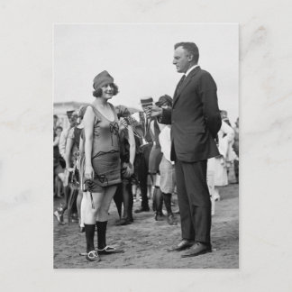 Sieger am Strand in den 20er Jahren Postkarte