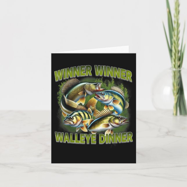 Sieger Gewinner Walleye Abendessen Schlemmerparadi Karte (Vorderseite)